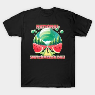 National Watermelon Day Epic Summer Fruit Lover Design T-Shirt